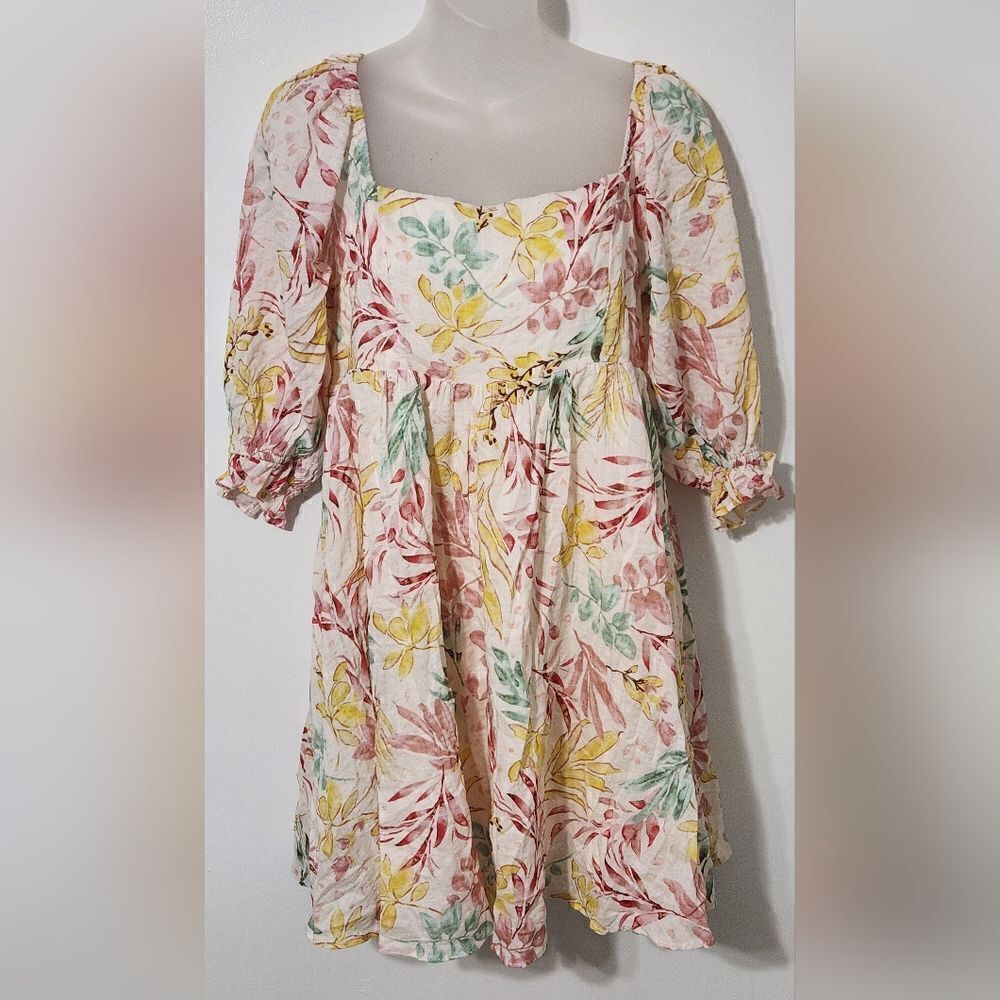 By Togther - Babydoll Dress - Cream Floral size M
